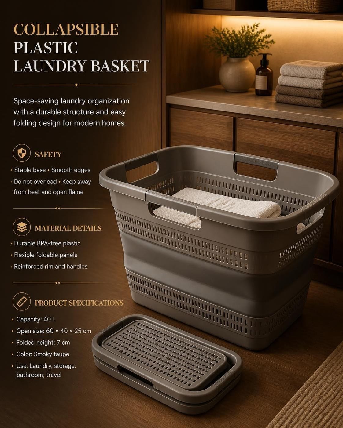 Collapsible Laundry Basket